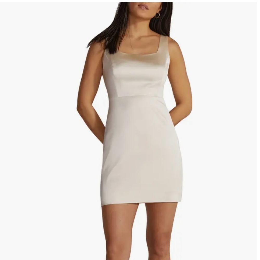 Favorite Daughter Cream Satin Mini Dress
